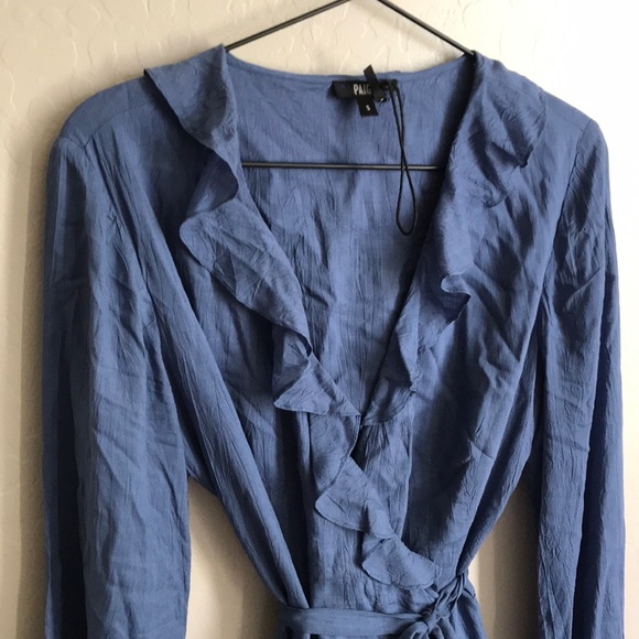 PAIGE Shawna Ruffe Wrap Dress - Picture 5 of 8